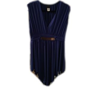 Royal blue cap sleeve dress